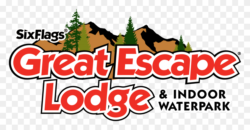 2810x1365 Six Flags Great Escape Lodge, Крытый Аквапарк, Куинсбери, Нью-Йорк - Клипарт Six Flags