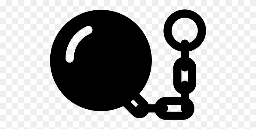 513x365 Size - Ball And Chain Clipart