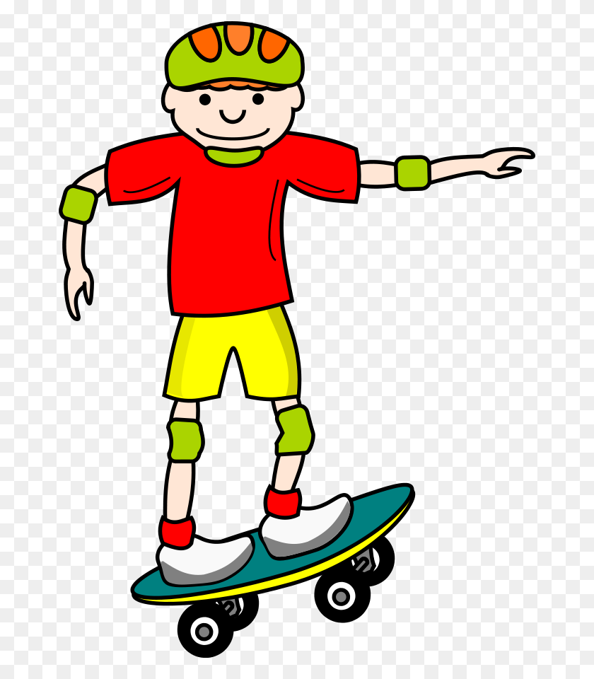 674x900 Skate Board Boy Clipart Png For Web - Skate PNG