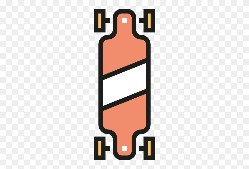 512x512 Skate Icon - Longboard Clipart