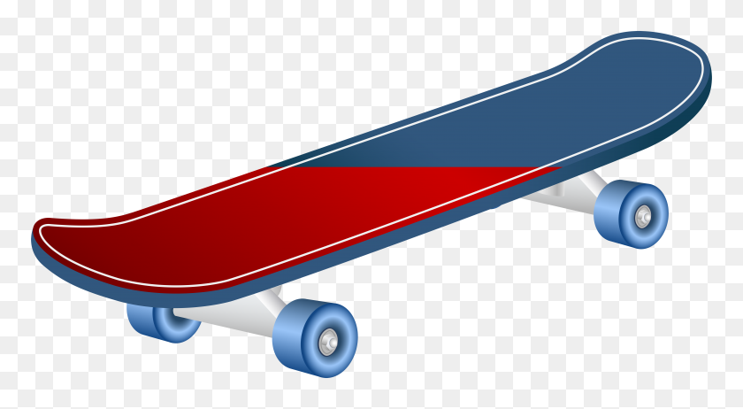 8000x4128 Skateboard Clip Art - Skateboard Clipart
