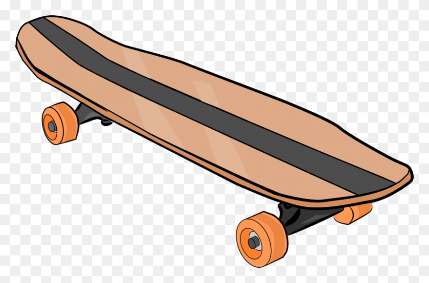 800x507 Skateboard Clip Art Black And White - Skateboard Clipart Black And White