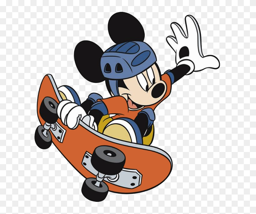 631x644 El Skateboarding Clipart De Mickey Mouse Clubhouse - Mickey Mouse Clubhouse De Imágenes Prediseñadas