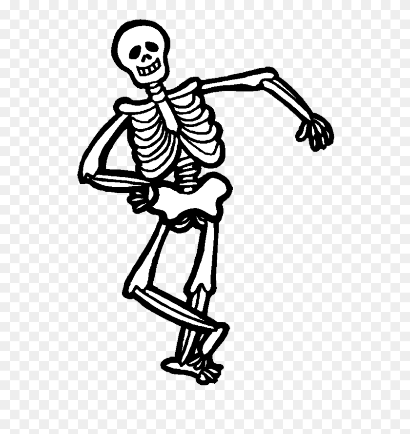 576x830 Скелет Клипарт На Прозрачном Фоне - Бесплатные Картинки На Хэллоуин