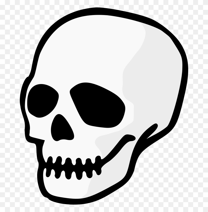 680x800 Esqueleto Cara Clipart Imágenes Prediseñadas Imágenes Prediseñadas - Bones Clipart Blanco Y Negro