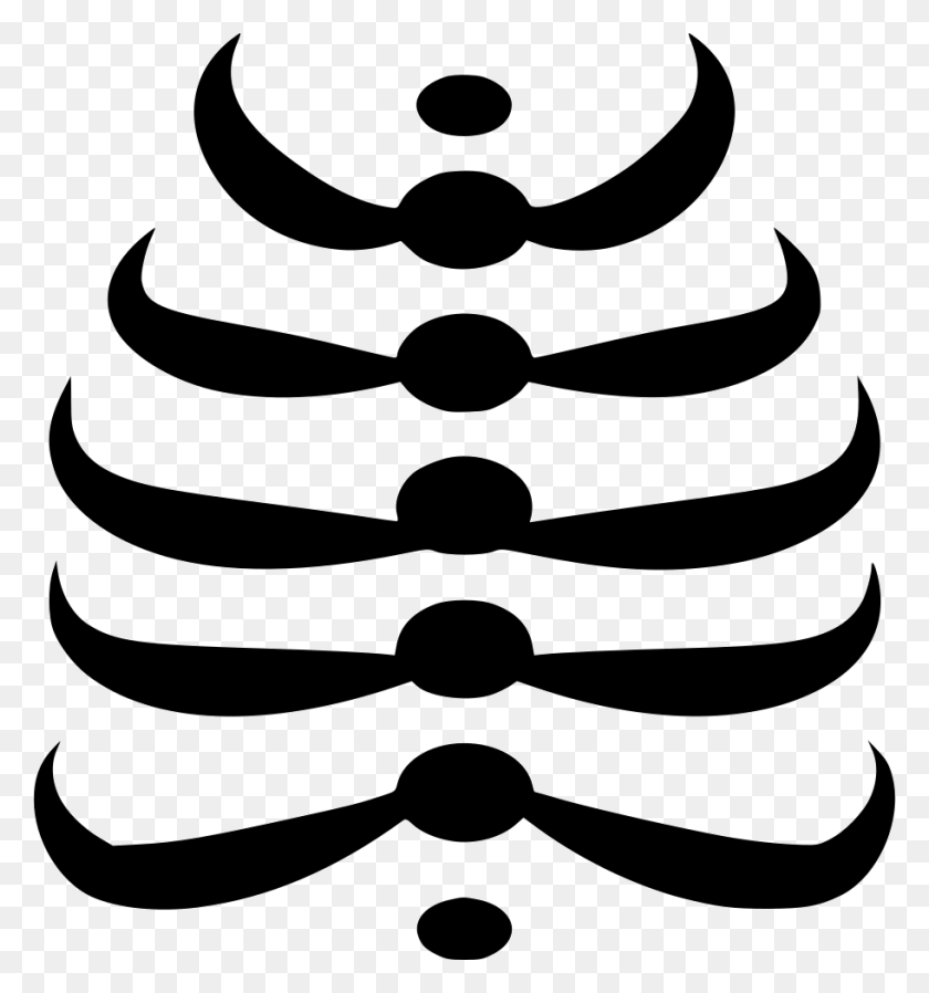 912x980 Skeleton Ribs Png Icon Free Download - Ribs PNG