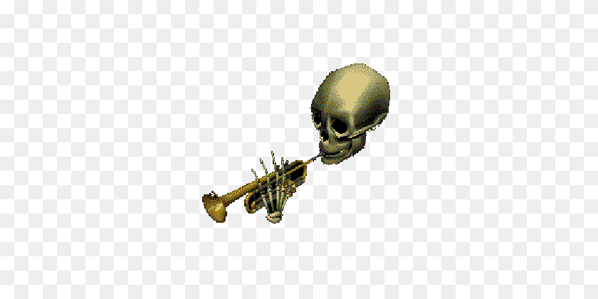 360x360 Skeleton Trumpet Png Png Image - Skeleton PNG