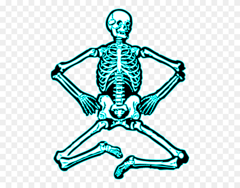 486x600 Скачать Клипарты Скелетные Танцы - Скелет Человека Клипарт