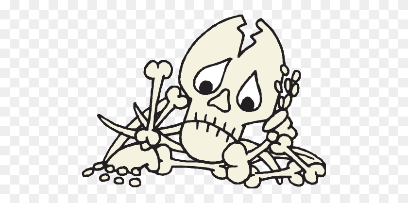 502x358 Skeletons Games - Pile Of Bones Clipart