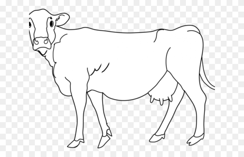 640x480 Sketch Clipart Cow - Dairy Cow Clip Art