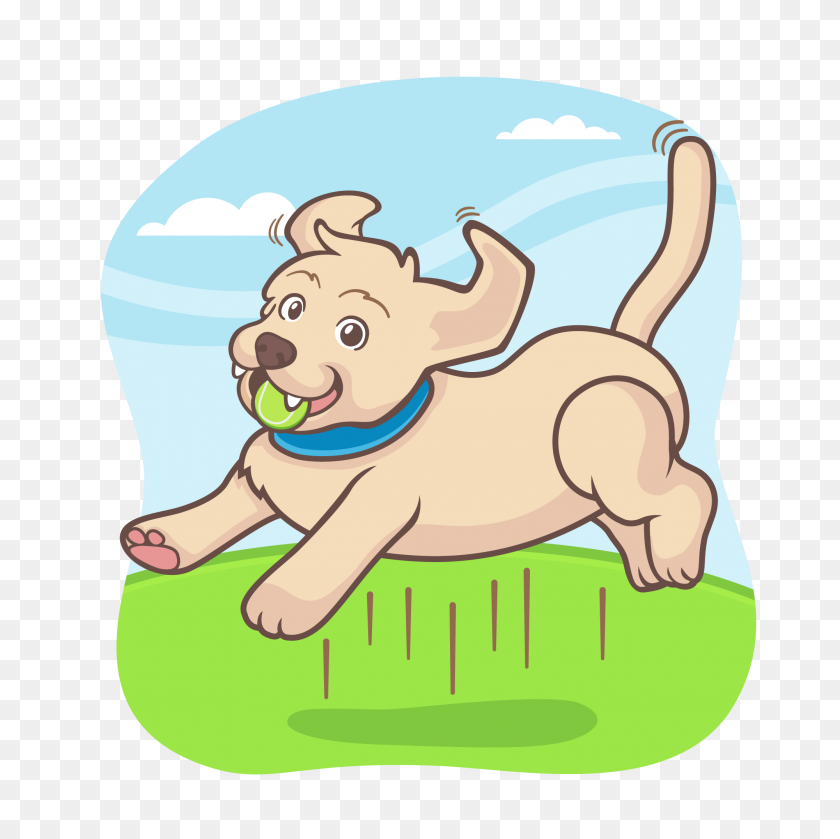 2000x2000 Sketchables Dog Jumping And Catching A Tennis Ball - Dog Jumping Clipart
