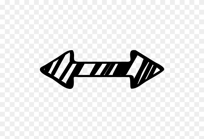 512x512 Sketched Arrow Icon - Double Sided Arrow PNG
