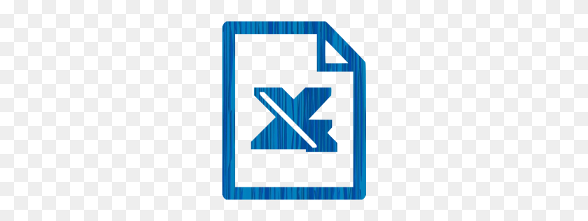256x256 Sketchy Blue Excel Icon - Office Icon PNG