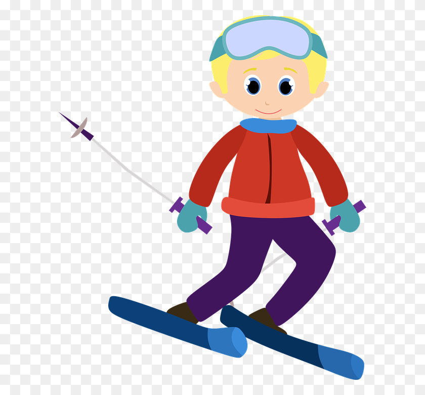 609x720 Ski Clip Art Free - Free Skiing Clipart