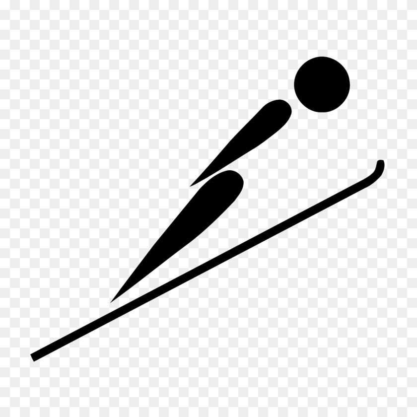 1200x1200 Ski Jumping - Olympic Gold Medal Clipart