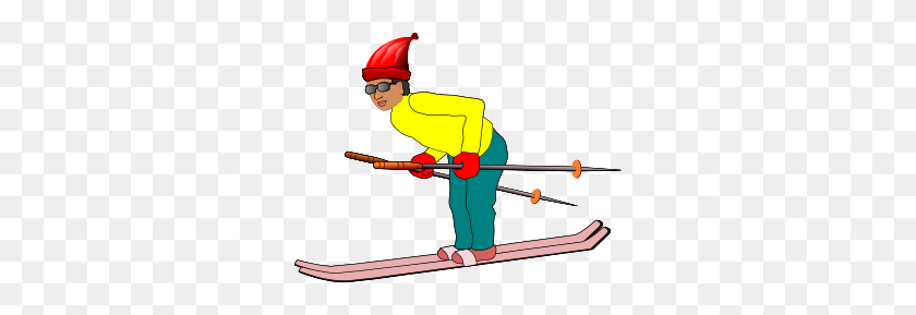 300x229 Ski Man Clip Art Free Vector - Ski Clipart