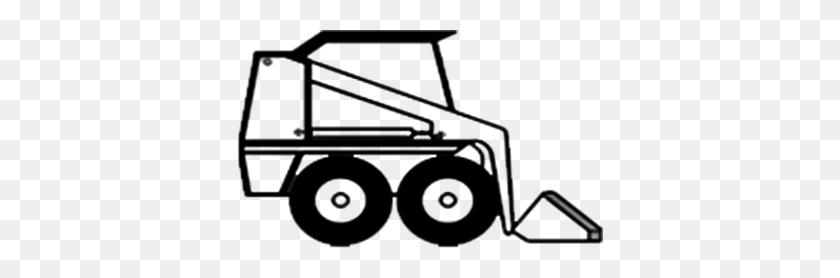 366x218 Skid Loader Cliparts - Backhoe Clipart Black And White