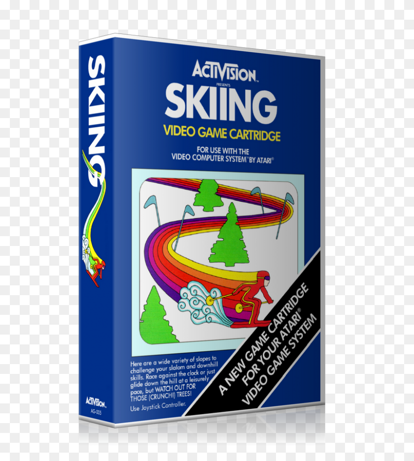 800x900 Skiing Atari Game Cover To Fit A Ugc Style Replacement Game - Atari 2600 PNG