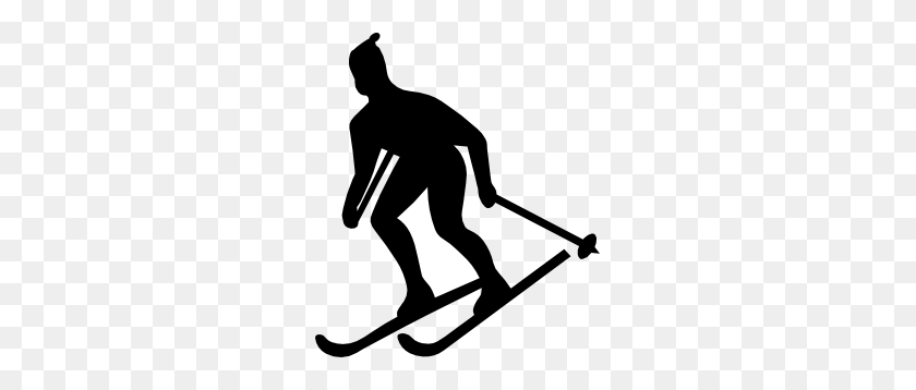 261x298 Skiing Clipart Skier - Winter Olympics Clipart
