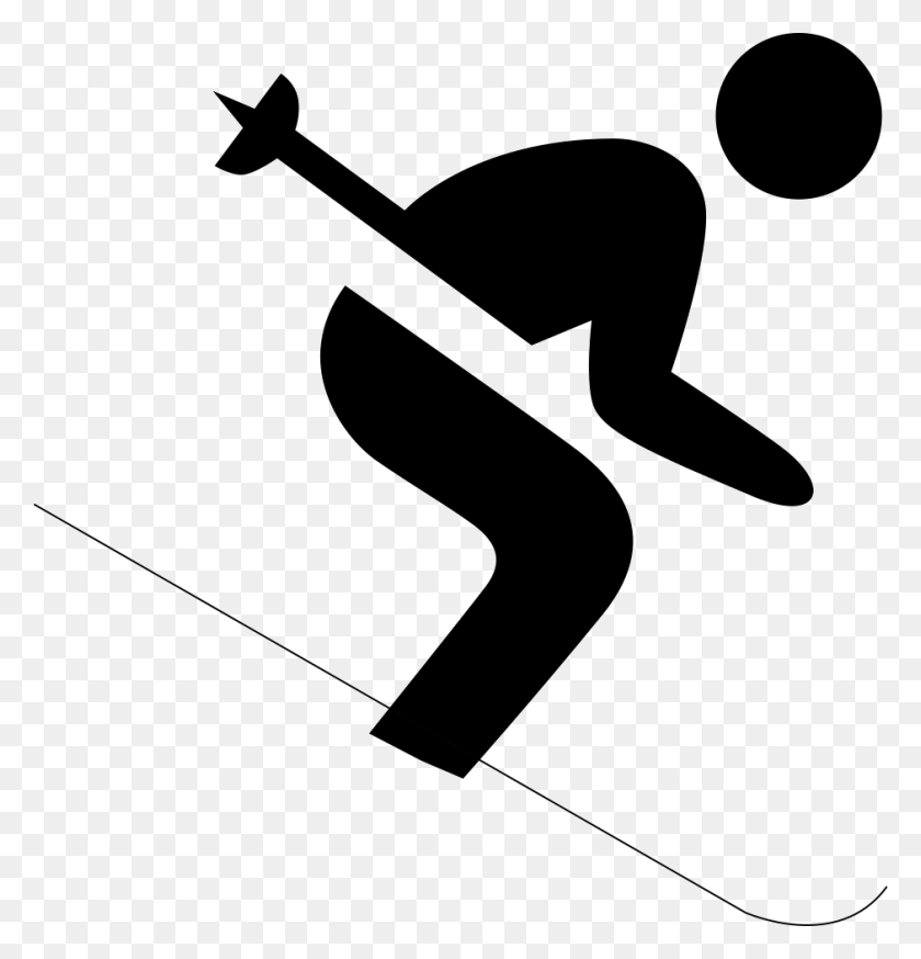 940x981 Skiing Stickman Png Icon Free Download - Stickman PNG