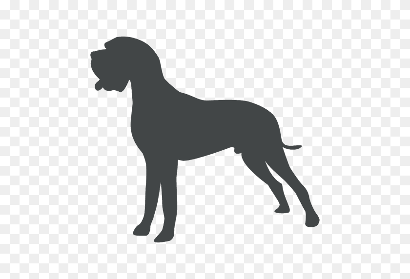 512x512 Skinny Dog Silhouette Posing - Great Dane PNG