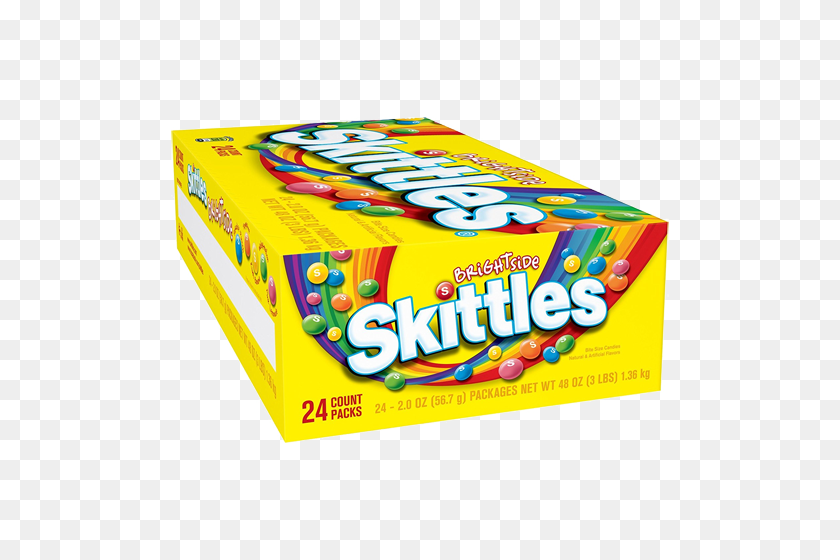 500x500 Skittles Brightside Caramelos Del Tamaño De Un Bocado - Skittles Png