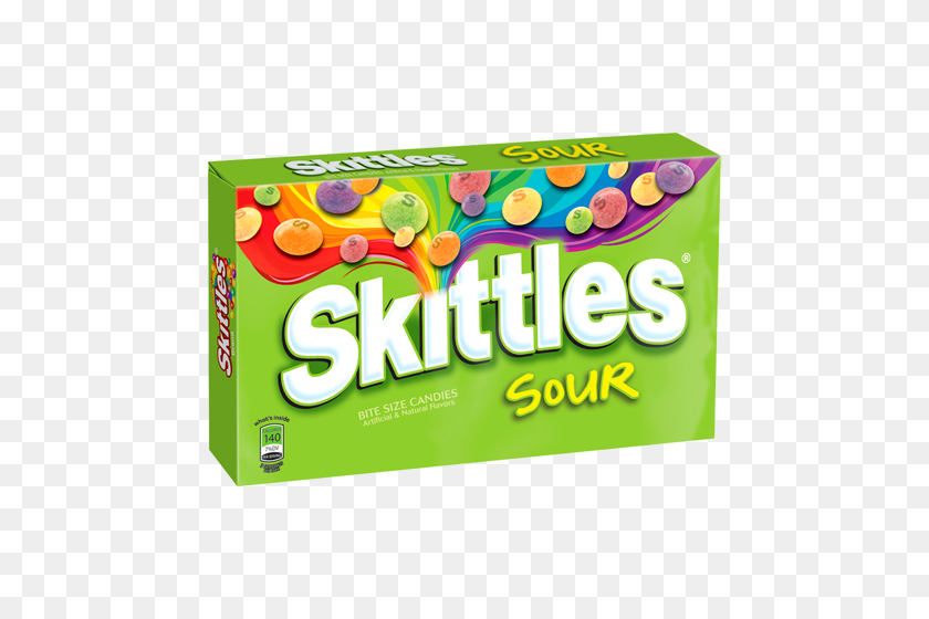 500x500 Skittles Sour Box Cukierki - Skittles PNG