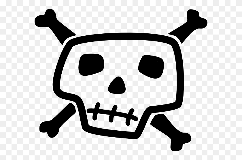 600x496 Skull And Bones Clipart Png For Web - Skull And Bones PNG