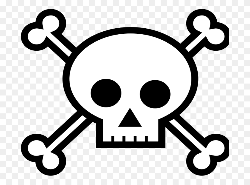700x560 Skull And Cross Bones Group With Items - Gavel Clipart Black And White