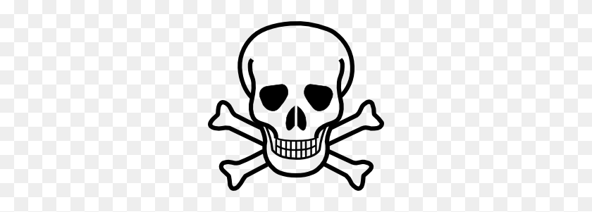 250x241 Skull And Crossbones - Pirate Flag PNG