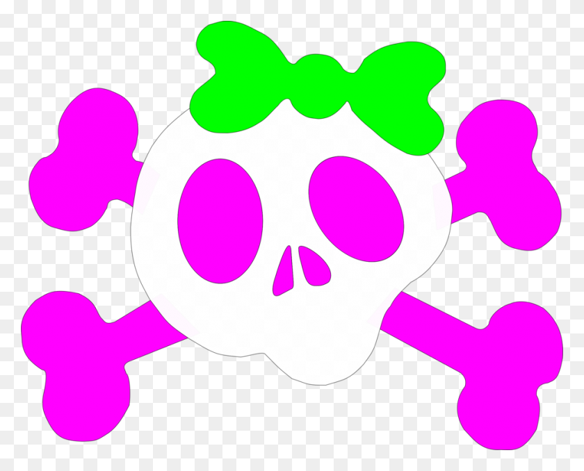 946x750 Skull And Crossbones Child Girly Girl Human Skull Symbolism Free - Girly PNG