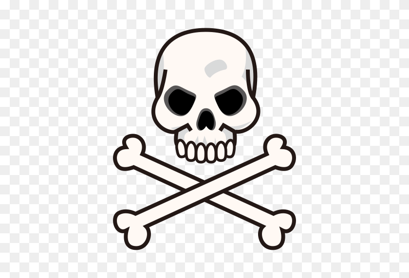 512x512 Skull And Crossbones Emoji For Facebook, Email Sms Id - Skull And Crossbones PNG