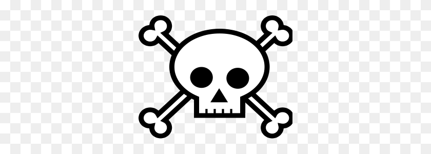 300x240 Skull And Crossbones Png Clip Arts For Web - Skull With Flames Clipart