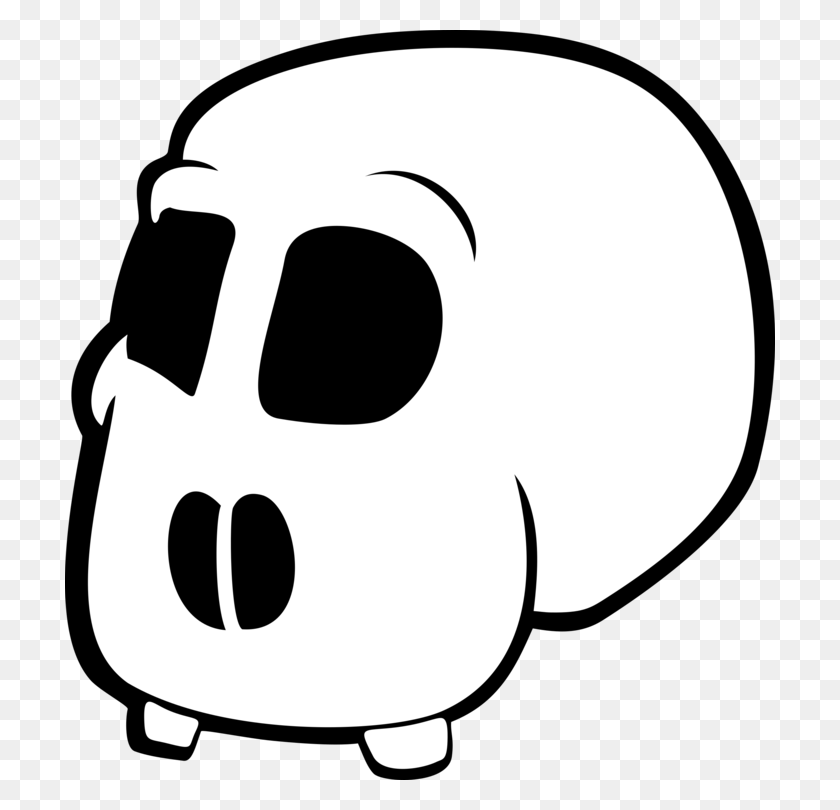 710x750 Cráneo Hueso De Dibujos Animados Esqueleto - Cráneo Clipart Png