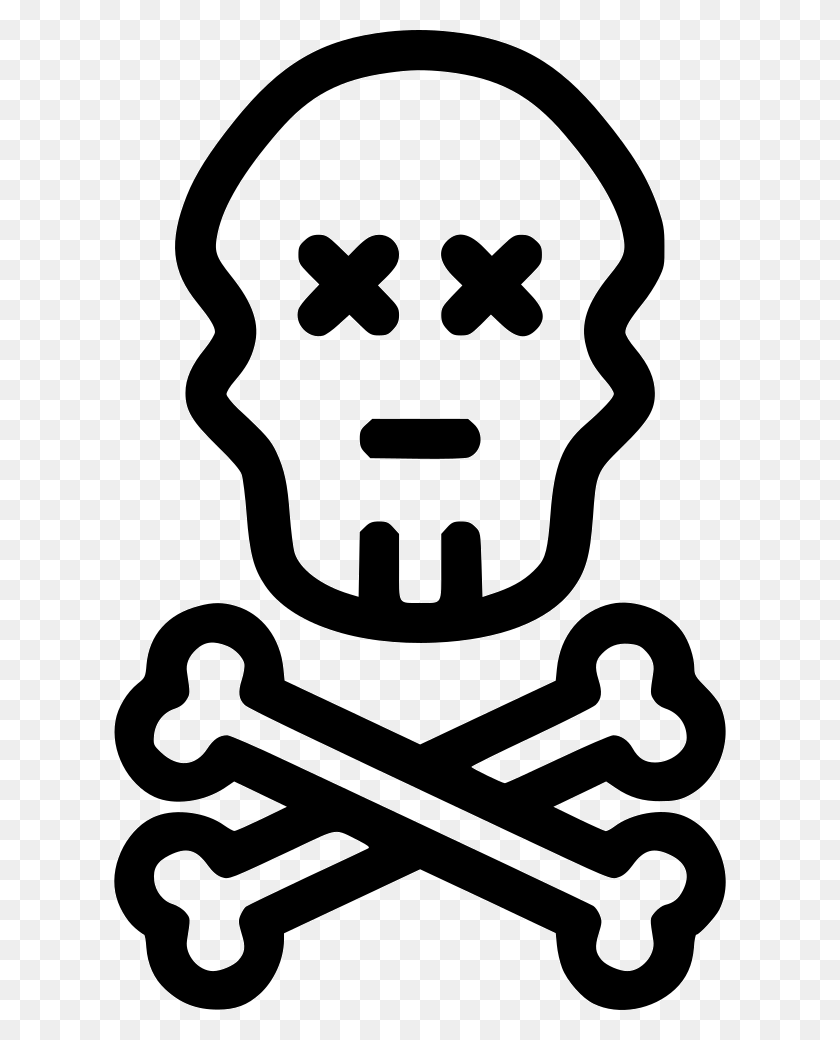 612x980 Skull Bones Danger Ghost Precaución Icono Png Descargar Gratis - Precaución Png