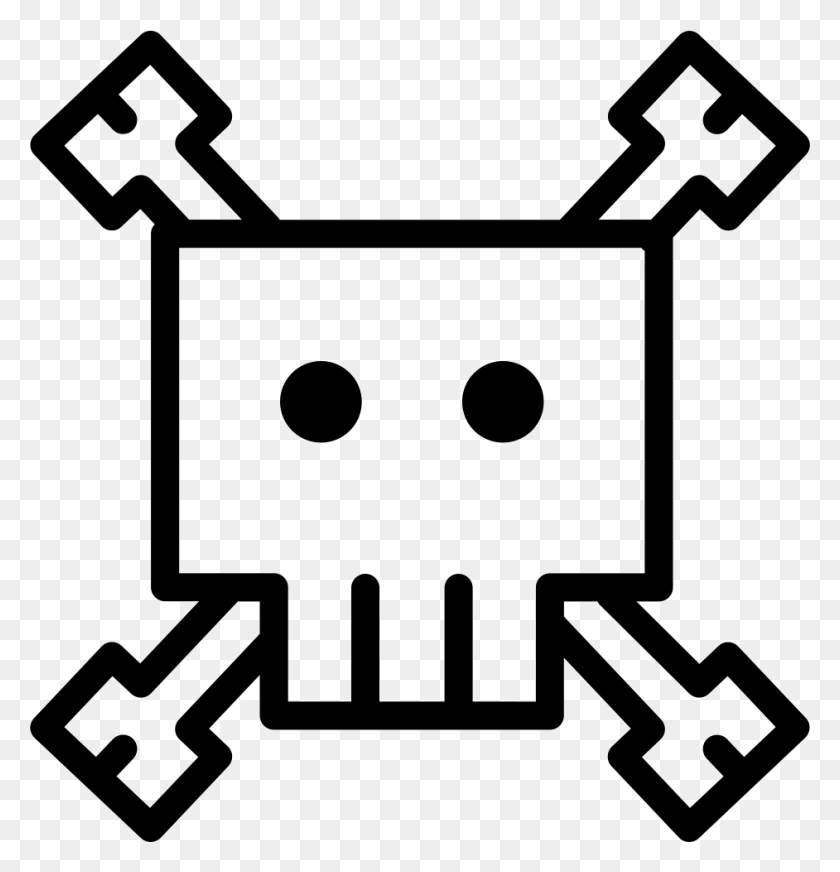942x981 Skull Cartoon Variant Outline Png Icon Free Download - Cartoon Skull PNG