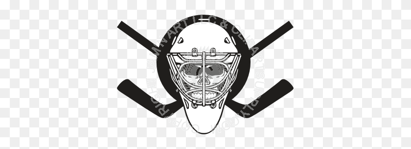 361x244 Skull Clipart Hockey - Skull Clipart PNG