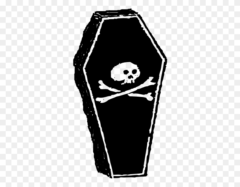 330x596 Skull Coffin Clip Art - Skull Clipart