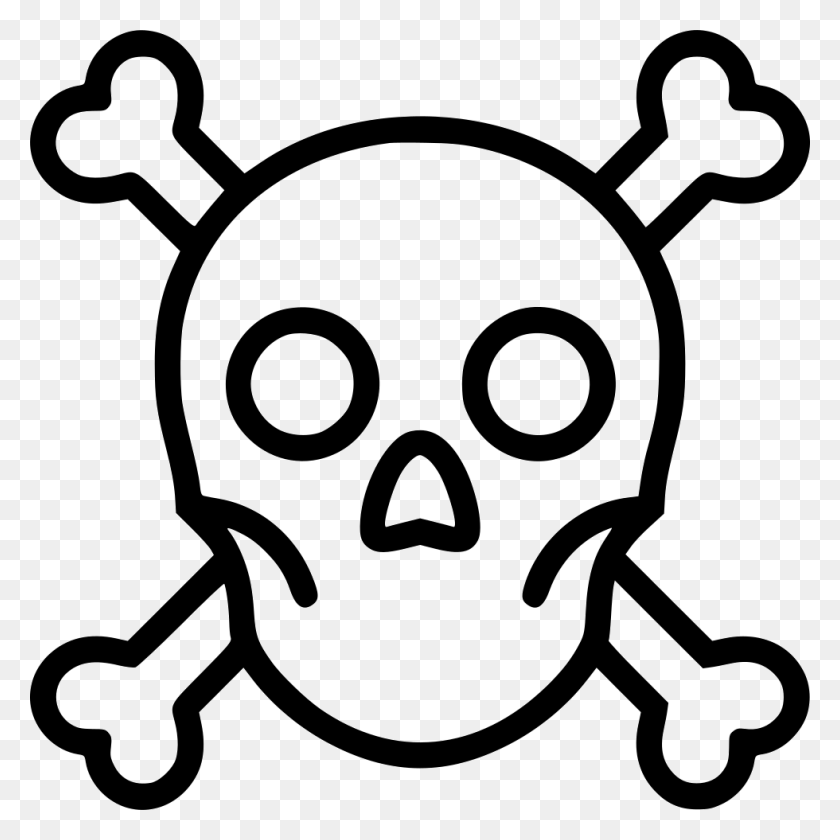 980x980 Skull Crossbones Anatomy Warning Poison Png Icon Free Download - Crossbones PNG