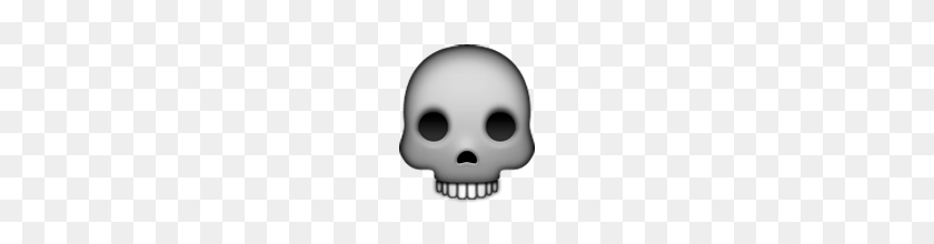 160x160 Skull Emoji On Apple Ios - Skull Emoji PNG