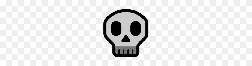 160x160 Skull Emoji On Microsoft Windows Anniversary Update - Skull Emoji PNG