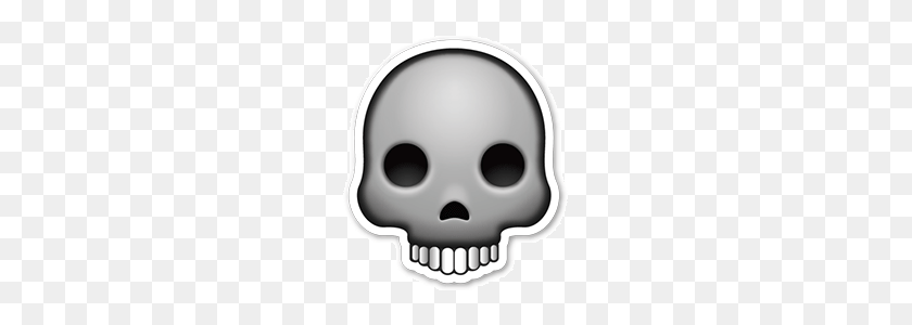 211x240 Skull Emoji Sticker Transparent Png - Skull Transparent PNG