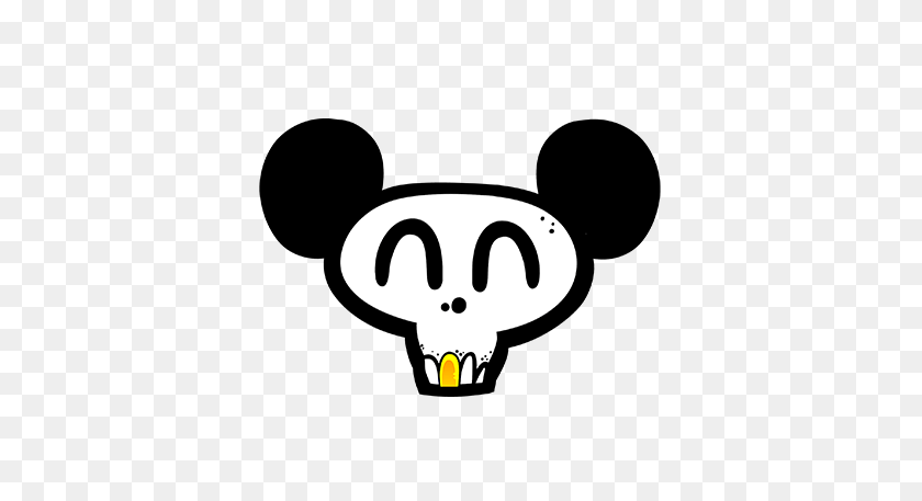 397x397 Skull Face Mickey Mouse Tshirt - Skull Face PNG