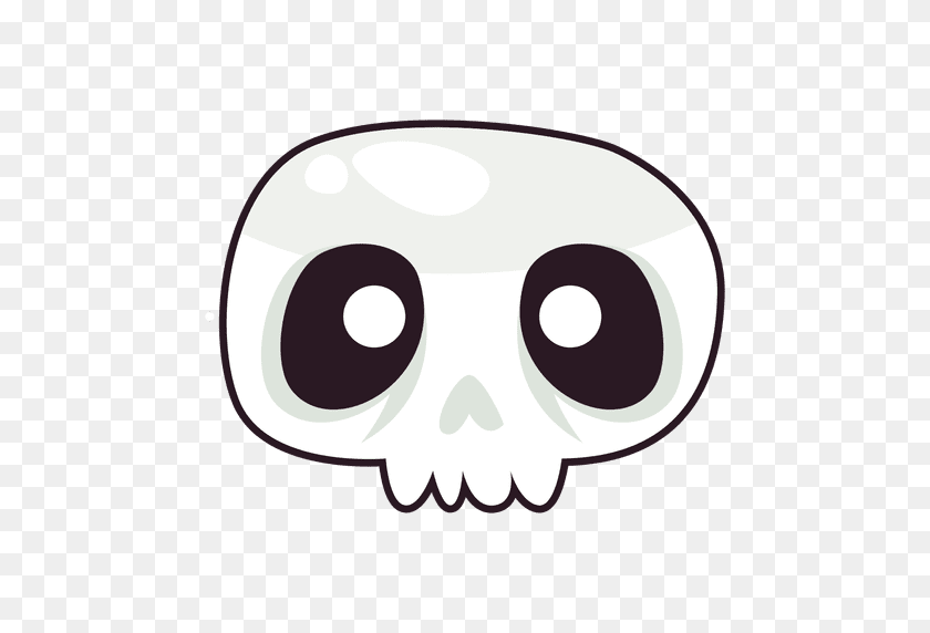 512x512 Calavera Máscara De Halloween - Dibujos Animados Cráneo Png