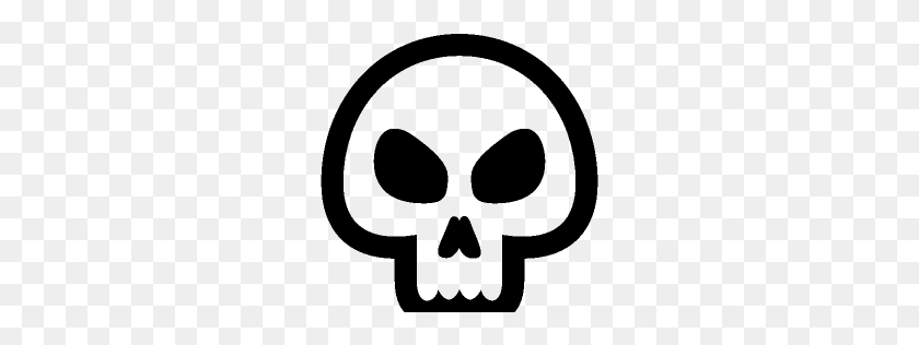 256x256 Skull Icon Halloween Iconset - Skull Icon PNG