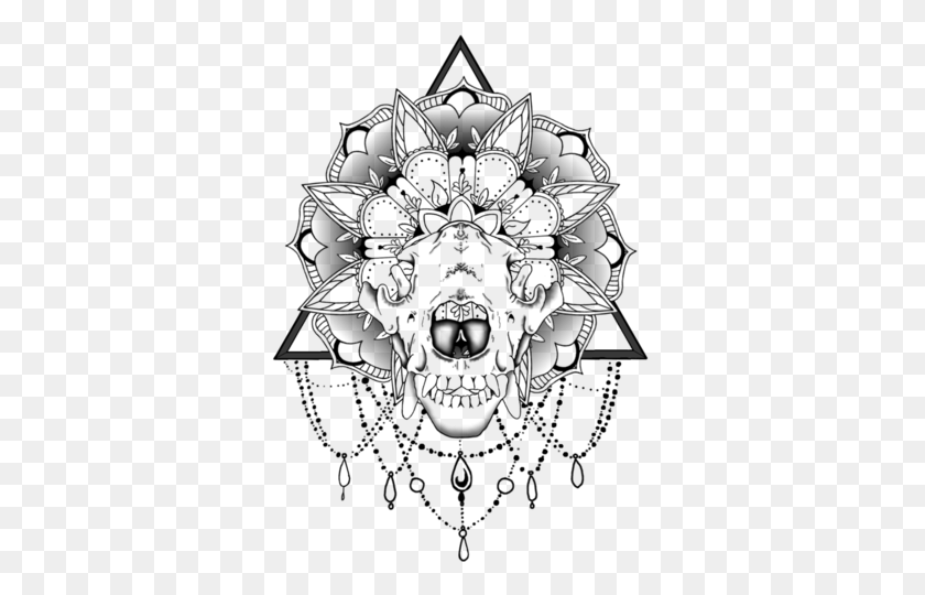 480x480 Skull Tattoo Png Transparent Images, Pictures, Photos Png Arts - Skull Tattoo PNG