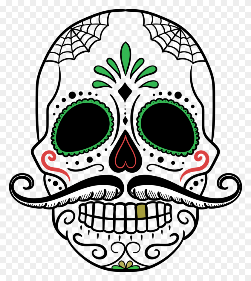 908x1024 Skulls For Dia De Los Muertos Choose Your Happy Coloring Day - Dia De Los Muertos Skull Clipart
