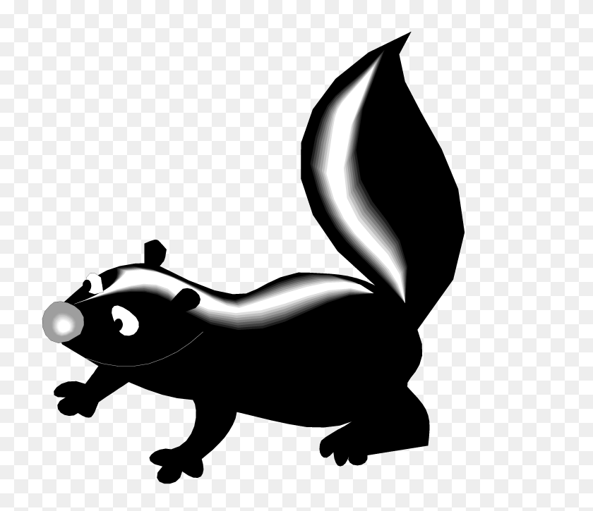 750x665 Skunk Clipart Black And White - Sloth Clipart Black And White
