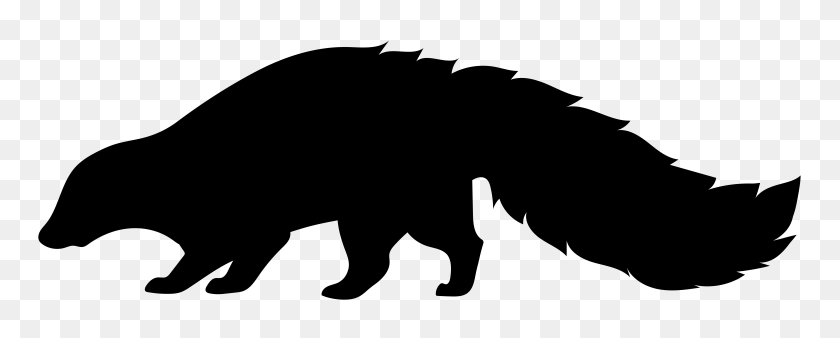 8000x2856 Skunk Silhouette Png Transparent Clip Art Gallery - Bear Clipart Black And White