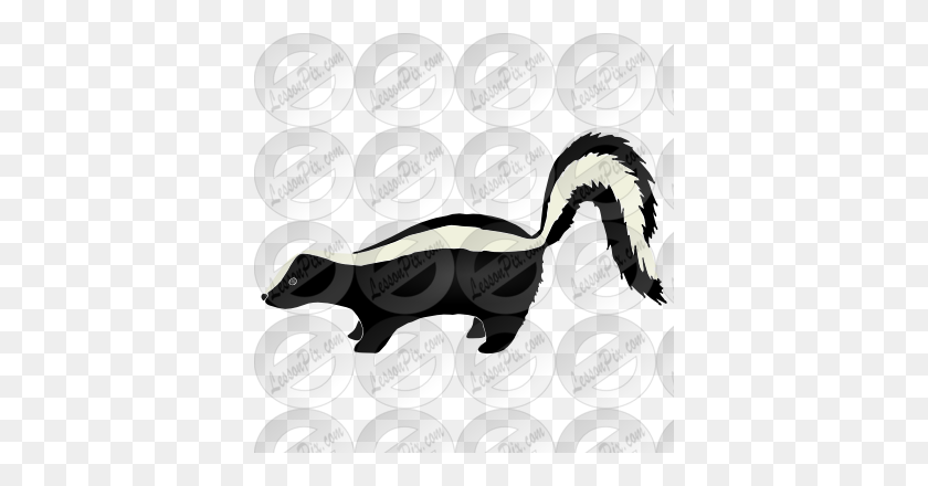 380x380 Skunk Stencil For Classroom Therapy Use - Skunk PNG